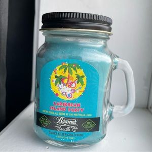 Caribbean Island Party mini mason jar candle